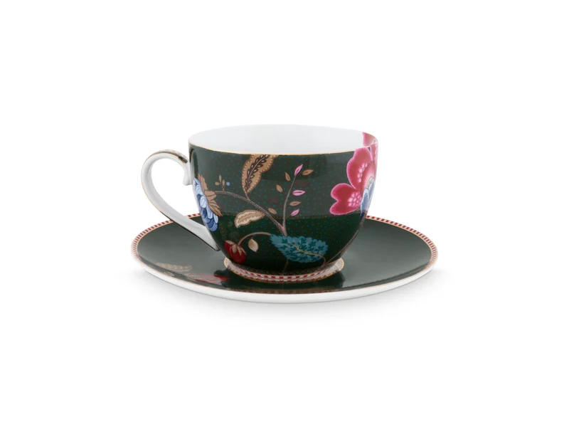 PIP STUDIO Fantasy Green Tee Set Tasse mit Untertasse 3tlg