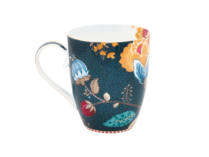 PIP STUDIO Fantasy Denim Blue Henkelbecher 0,35l