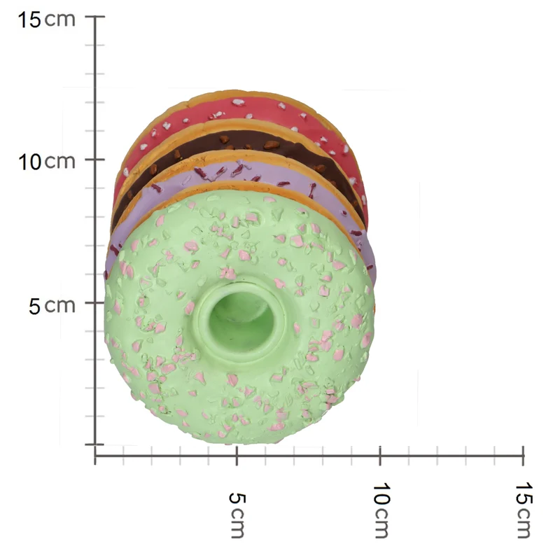 Kerzenständer Donut Polyresin Multi 9x9x12cm