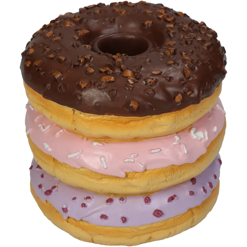 Kerzenständer Donut Polyresin Multi 9x9x9cm