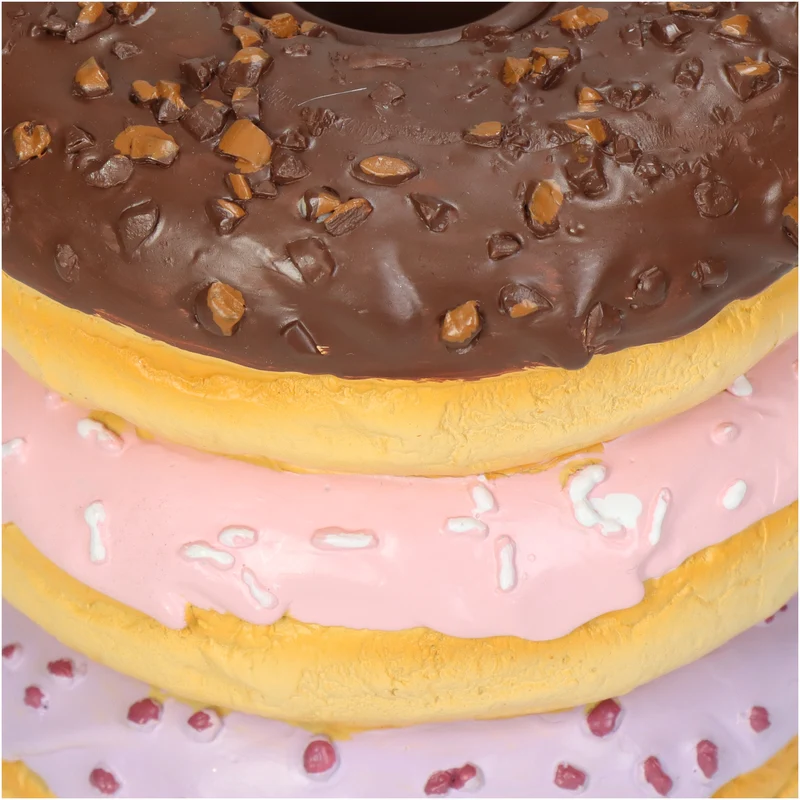 Kerzenständer Donut Polyresin Multi 9x9x9cm