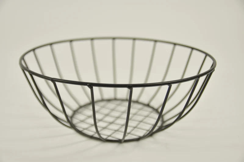 Metallkorb ''Joyce'' rund schwarz D26 H10cm