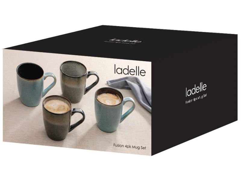 ladelle Fusion mokka Mug 4er Set 10,5cm