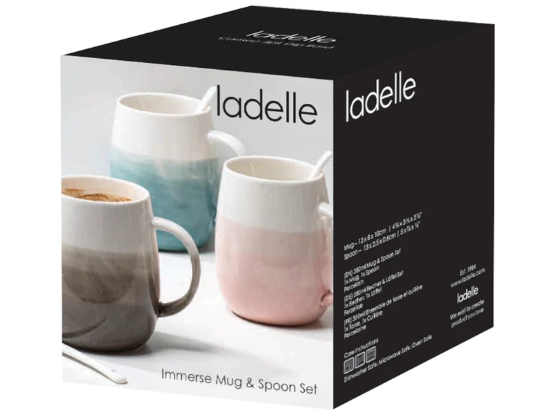 ladelle Immerse schattiert blaugrün Becher- & Löffel-Set 12cm