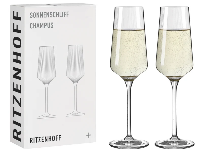 RITZENHOFF Sonnenschliff Champagnerglas 2er Set H24 #1