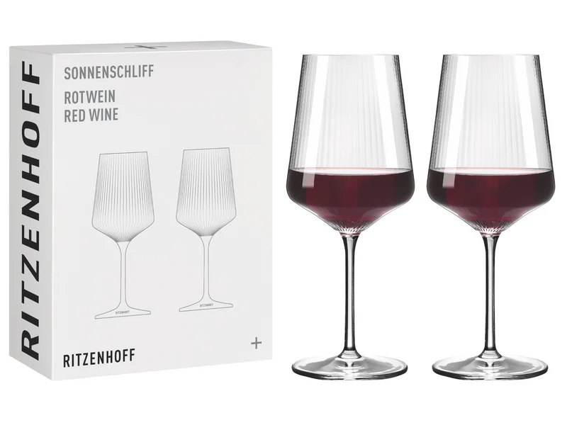 RITZENHOFF Sonnenschliff Rotweinglas 2er Set H24 #1
