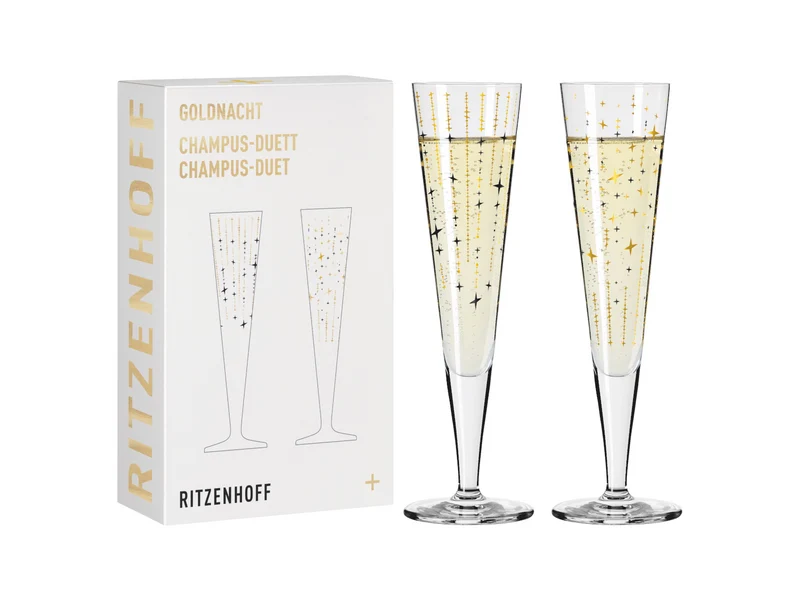 RITZENHOFF Goldnacht Champagnerglas 2er Set (S. Eikler) H24