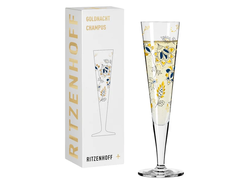 RITZENHOFF Goldnacht Champagnerglas (C. Kordes) H24 #44