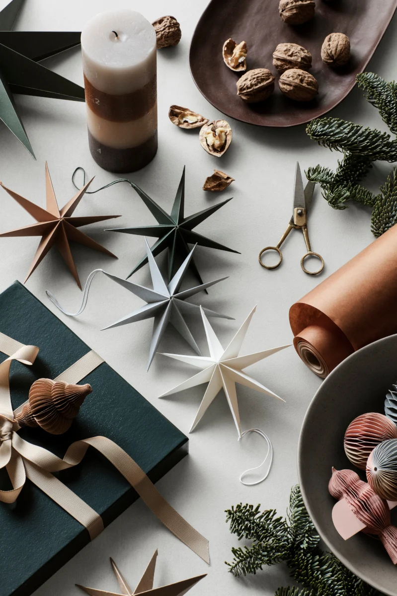Broste Copenhagen Star Christbaumschmuck L natural brown 50cm