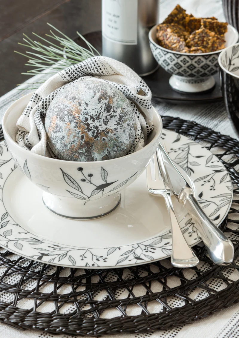 Greengate Tischset rund black 38cm (1Stück)