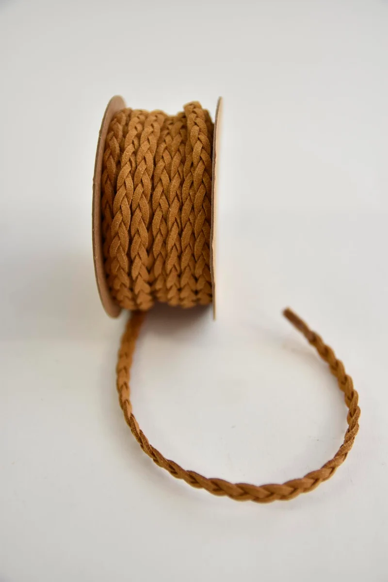 Flechtband Leder 7mm 6mtr Terra