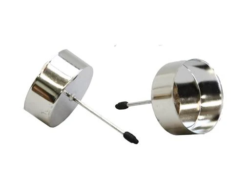 Wachshalter am Stab 4 Stück 5cm/42mm silber