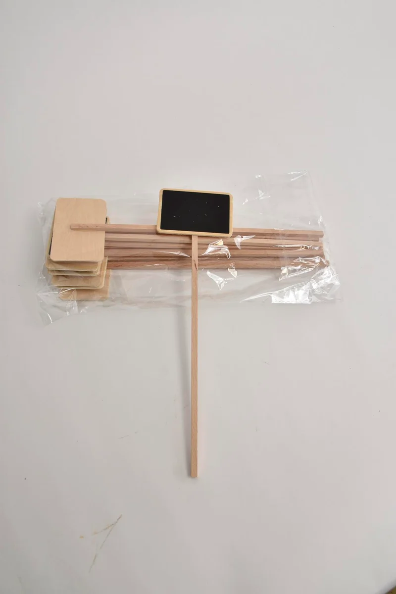 Holzstichetikett 22cm Brett 7x5cm pro 10 Stück