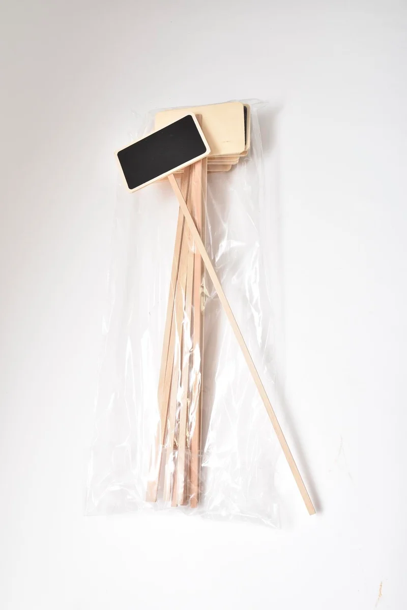 Holzaufkleber 40cm Brett 10x6,5cm pro 10 Stück