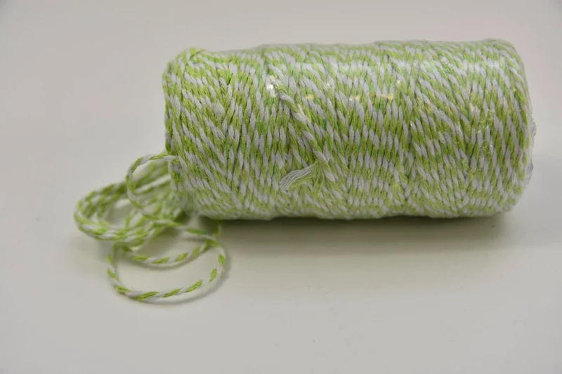 Cordino Bicolore 2mm 100mtr GRÜN/WEISS