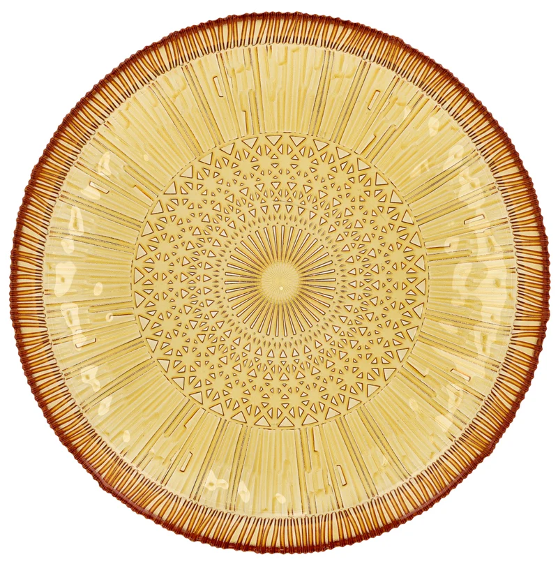 Bitz Kusintha Servierplatte rund amber 30cm