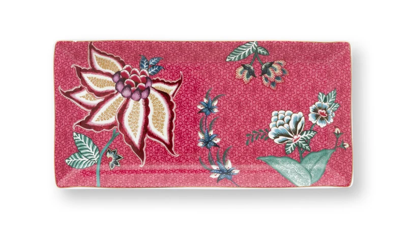 PIP STUDIO Flower Festival Oriental Geschenkset rund dark pink 6tlg
