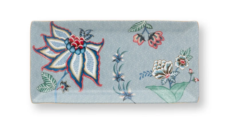 PIP STUDIO Flower Festival Oriental Geschenkset rund blau 6tlg