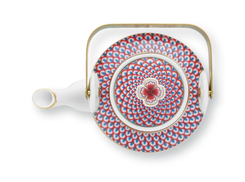 PIP STUDIO Flower Festival Oriental Geschenkset Teekanne blau 1l