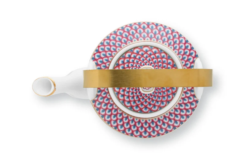 PIP STUDIO Flower Festival Oriental Geschenkset Teekanne blau 1l
