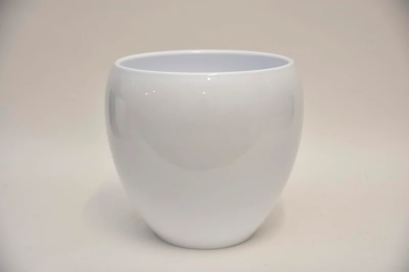 Blumentopf Schüssel, 31 cm - Glänzendes Weiß