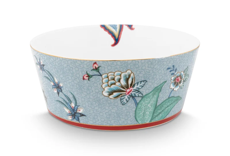 PIP STUDIO Flower Festival Oriental Geschenkset Schalen und Essstäbchen blau 15cm