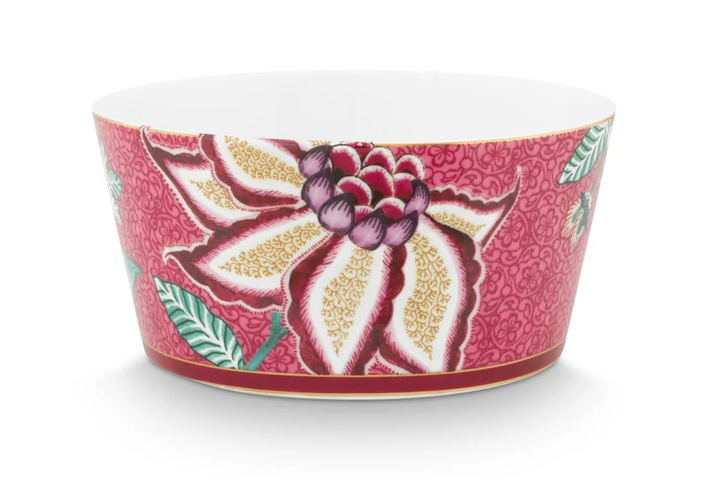 PIP STUDIO Flower Festival Oriental Geschenkset Schalen dark pink 12cm