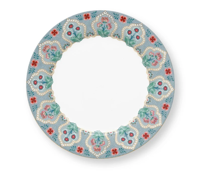 PIP STUDIO Flower Festival Frühstücksteller Deco light blue 21cm Set4