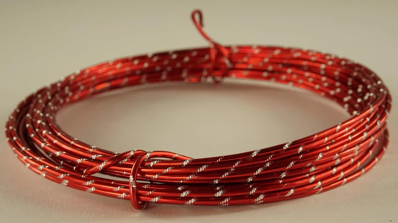 Aluminiumdraht "Diamant" 2mm 10 Meter rot
