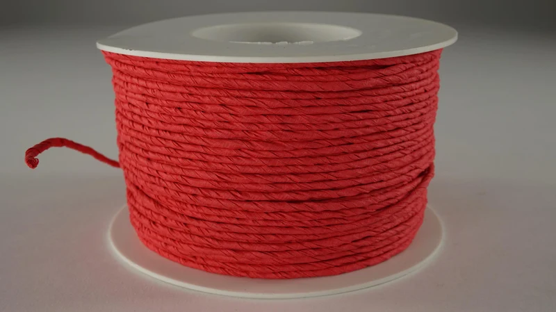 Papierdraht 100 Meter Rolle rot