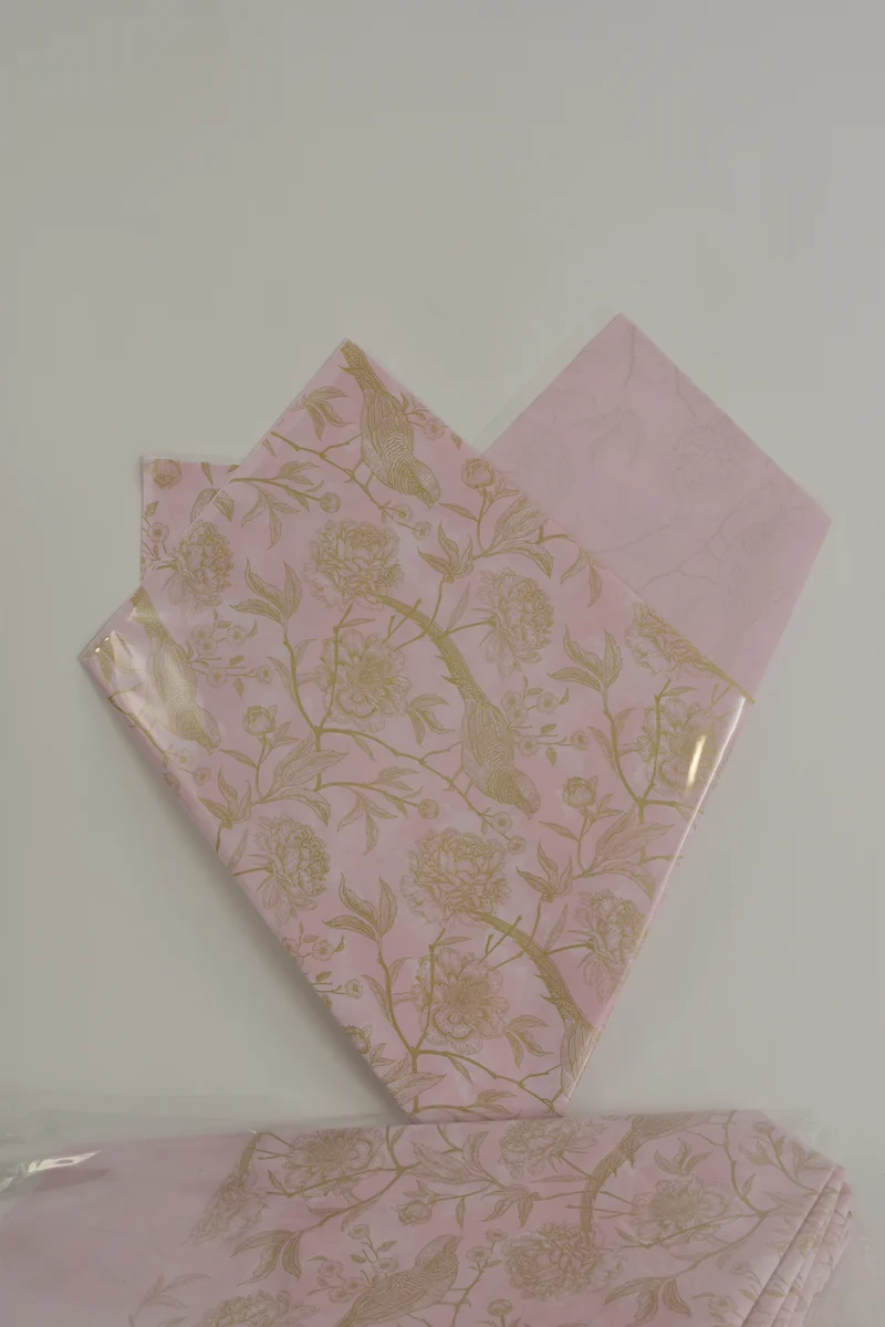 Luxus Blumenhüllen 10 Stück rosa-gold/blume 50x47x7cm