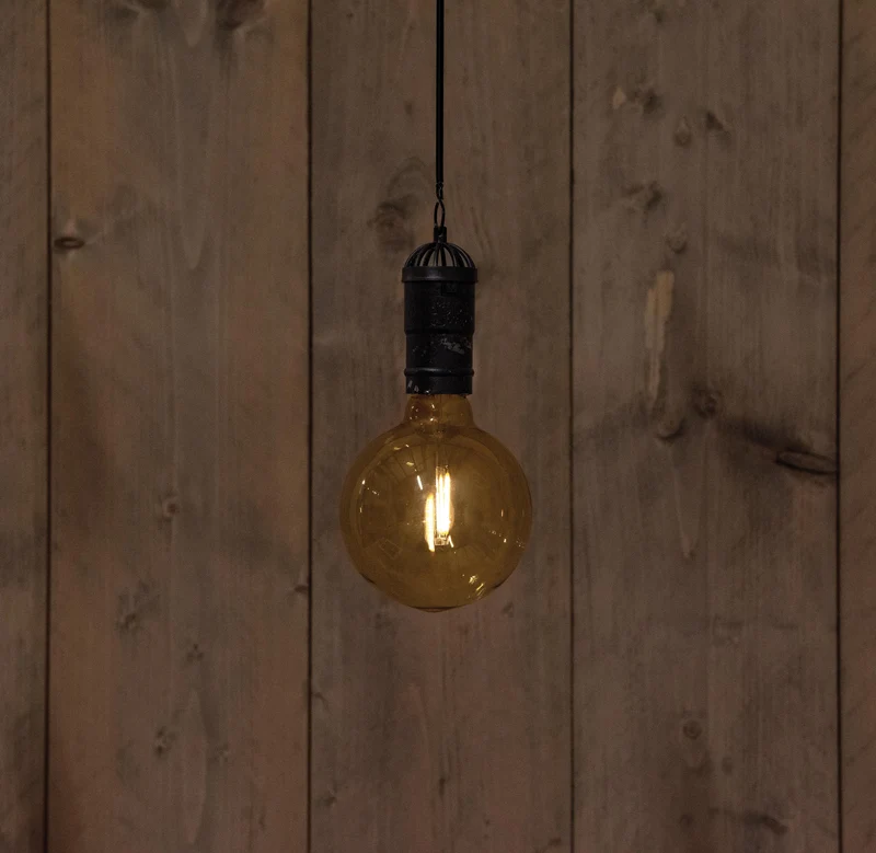 SOLAR-RETRO-LAMPE SCHWARZ 10X19,5CM