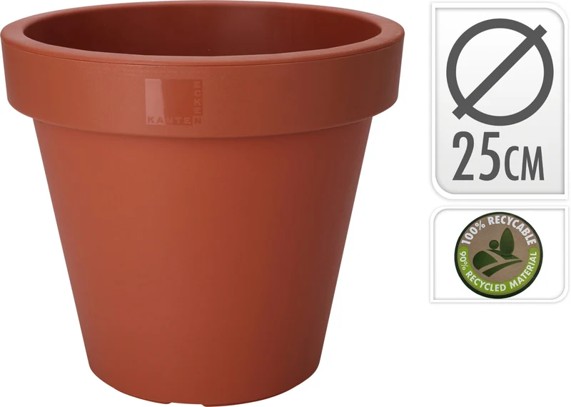 BLUMENTOPF EK RUND DURCHMESSER 25CM TERRA
