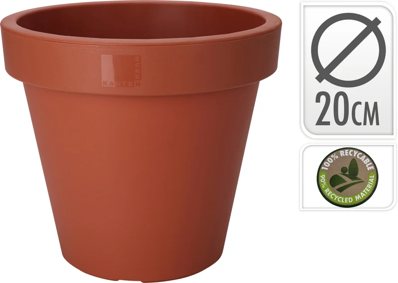 BLUMENTOPF EK RUND DURCHMESSER 20CM TERRA