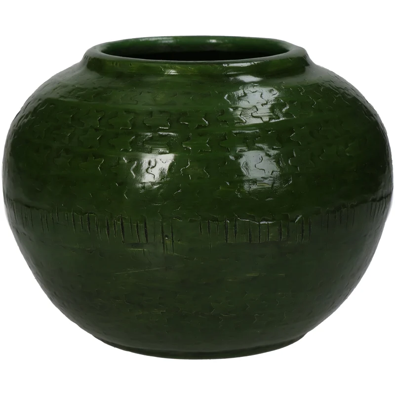 Vase Aluminium Grün 15x15x17cm