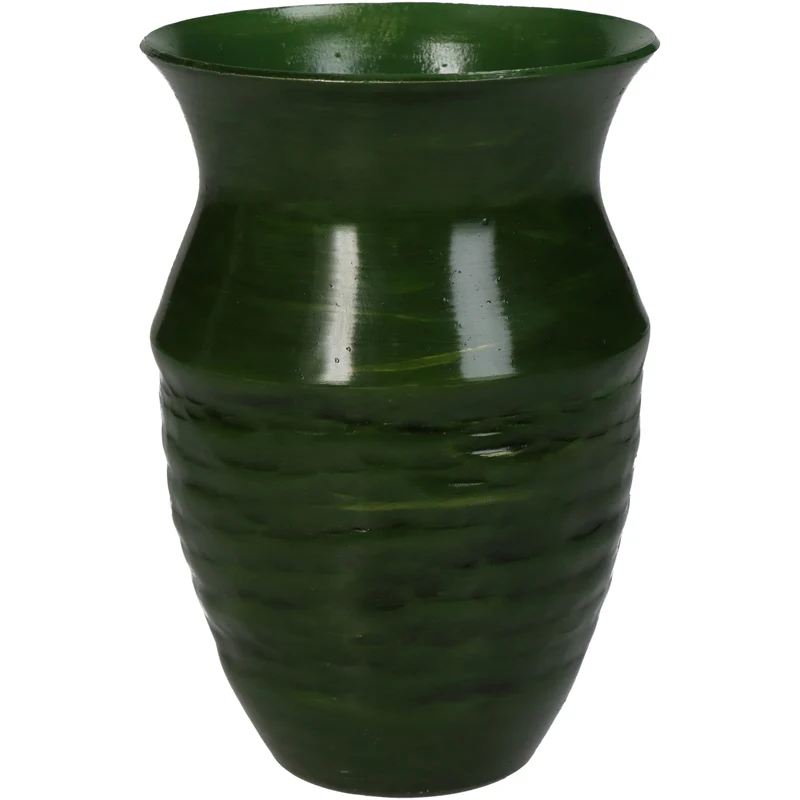 Vase Aluminium Grün 11x11x16cm