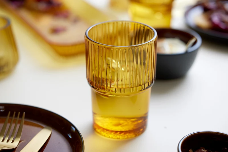 Bitz Kusintha Caféglas amber 380ml 4er Set