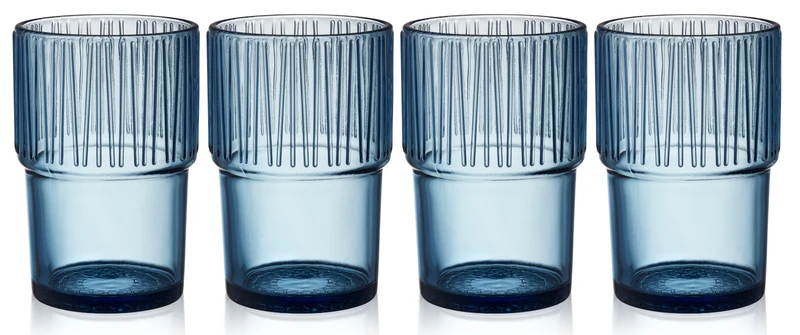 Bitz Kusintha Caféglas blau 380ml 4er Set