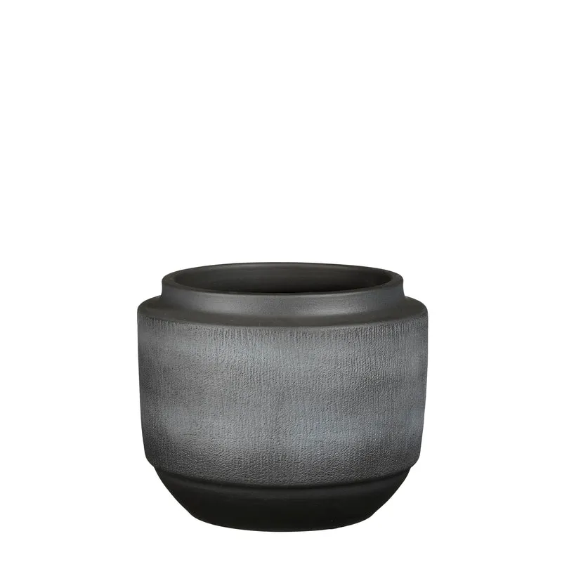 Aveiro Topf rund schwarz - h25xd31cm