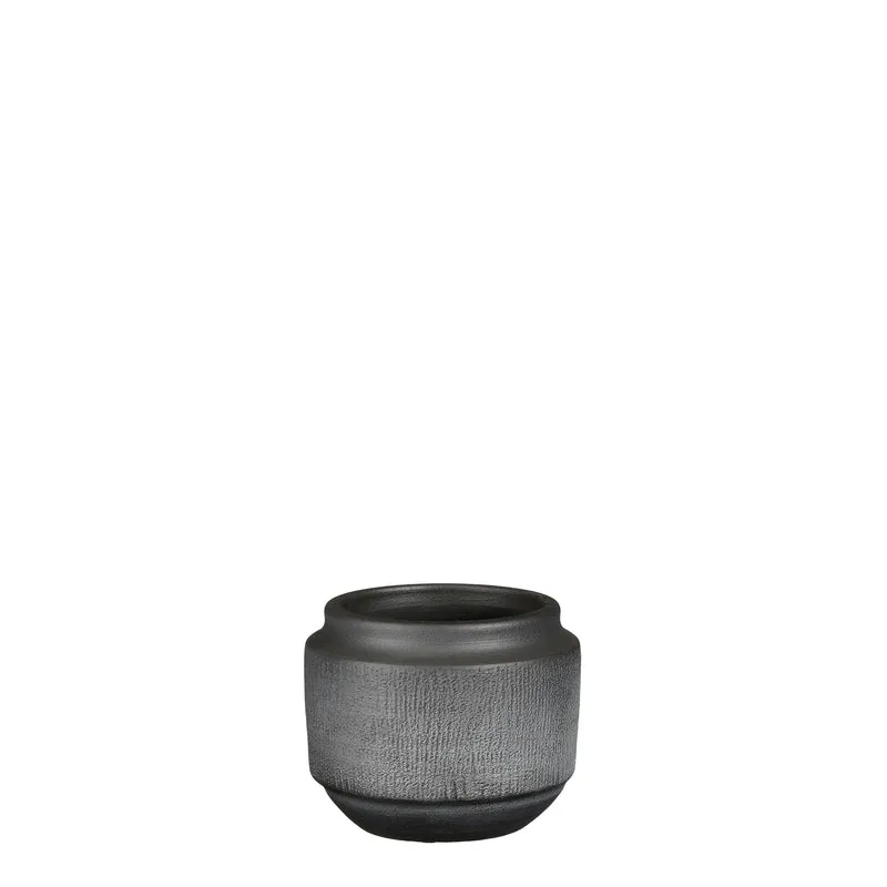 Aveiro Topf rund schwarz - h17xd21cm