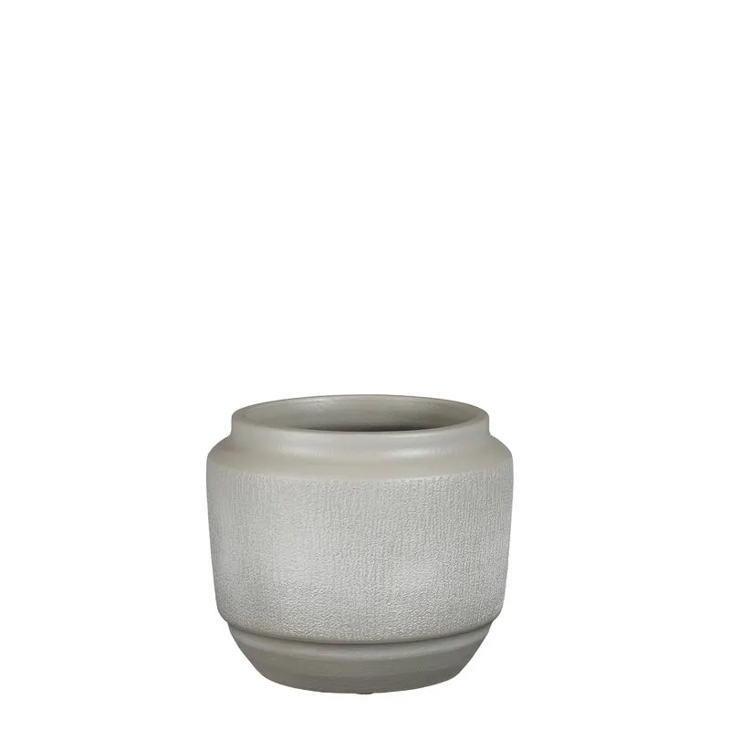 Aveiro Topf rund l.grau - h21xd25cm