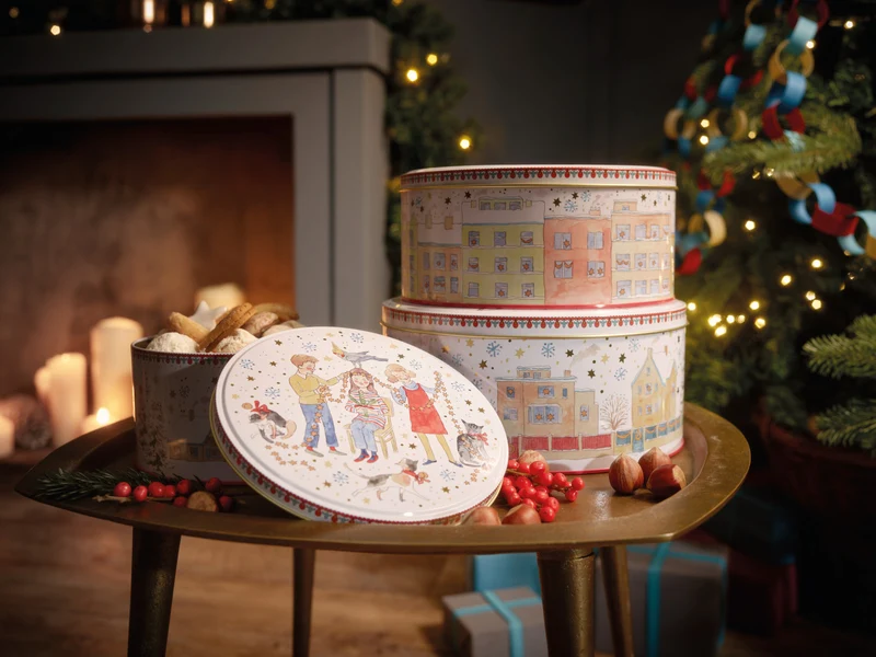 Hutschenreuther Sammelkollektion 2024 Weihnachtsleuchten Plätzchendosen Set3
