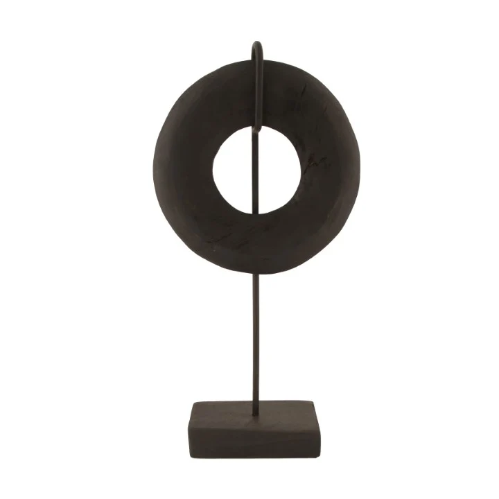 Statue Ornament albizia Holz 58x6x78cm Braun/Schwarz