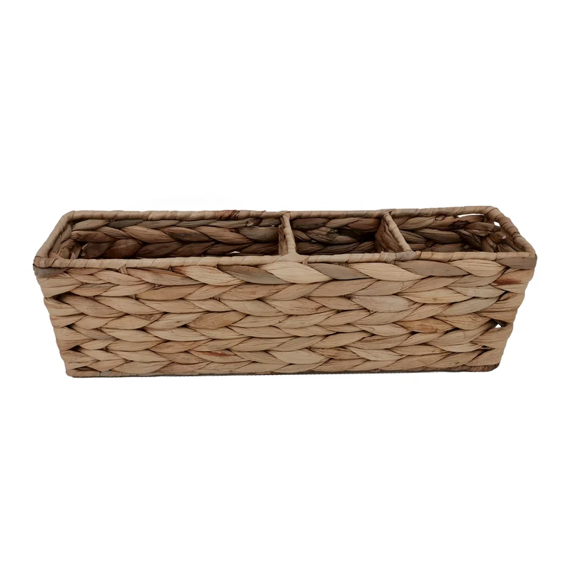 S/3 Tablett Wasserhyazinthe 45x20x6cm Natur