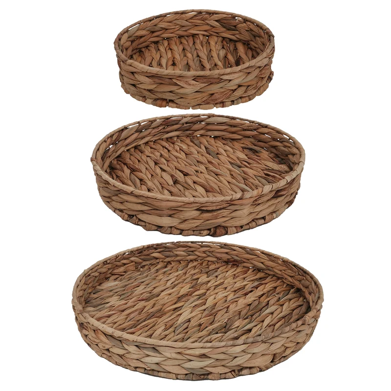 Aufbewahrungskorb Wasserhyazinthe m/Teiler 35x25x9cm Natur