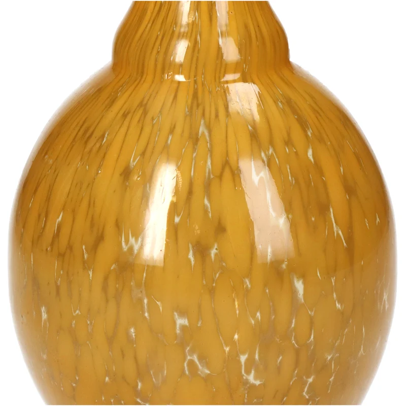 Vase Glas Ocker 12x12x23cm