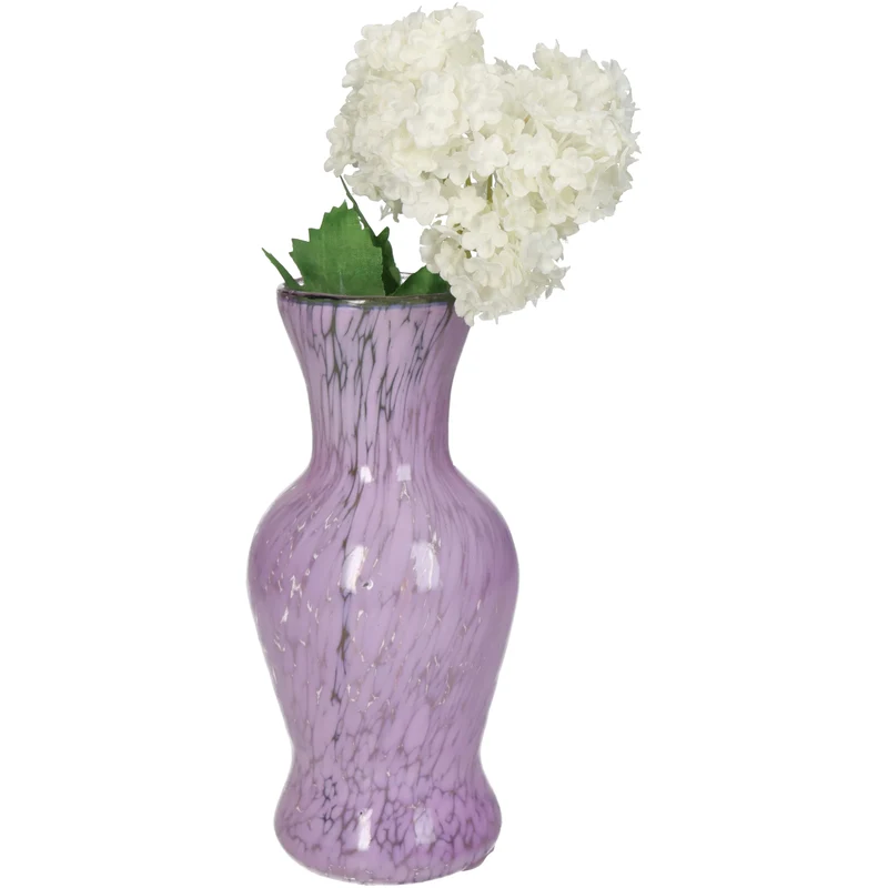 Vase Glas Flieder 8x8x16cm