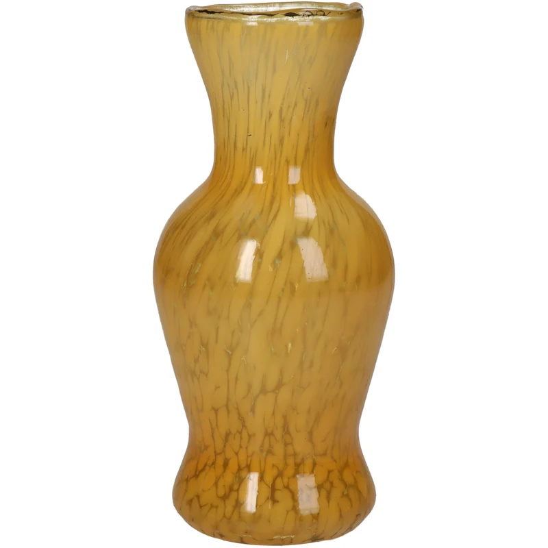 Vase Glas Ocker 8x8x16cm