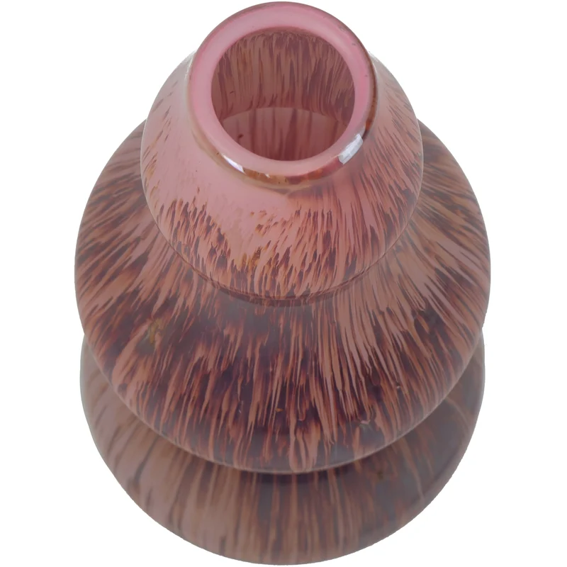 Vase Glas Rosa 10x10x22cm