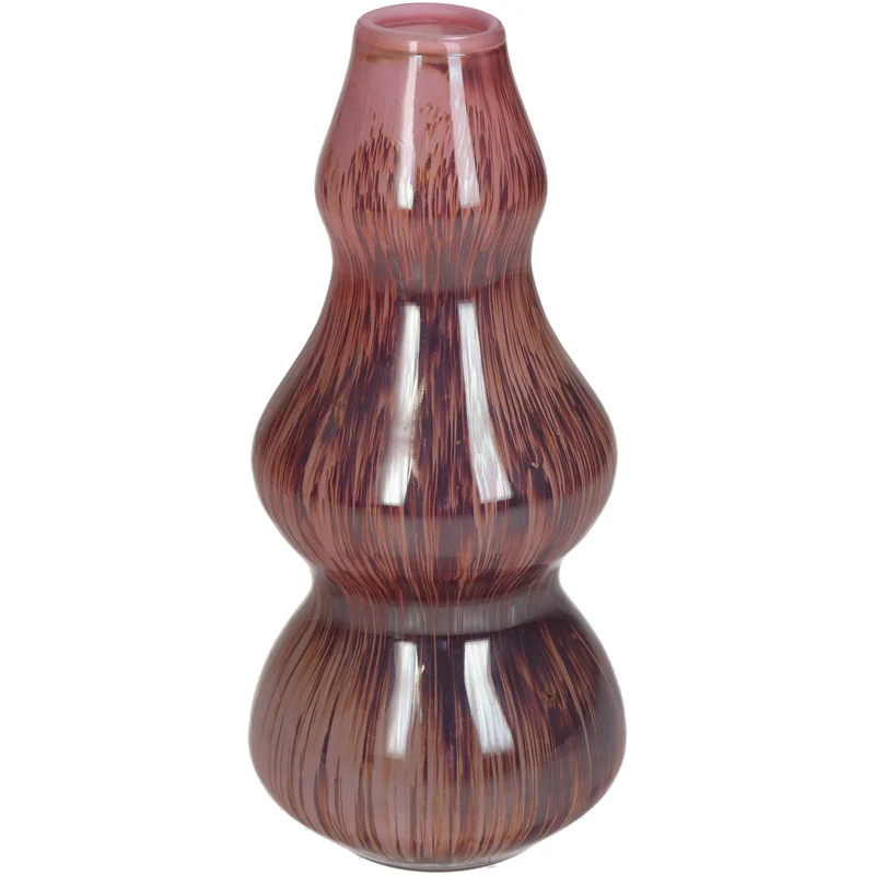 Vase Glas Rosa 10x10x22cm
